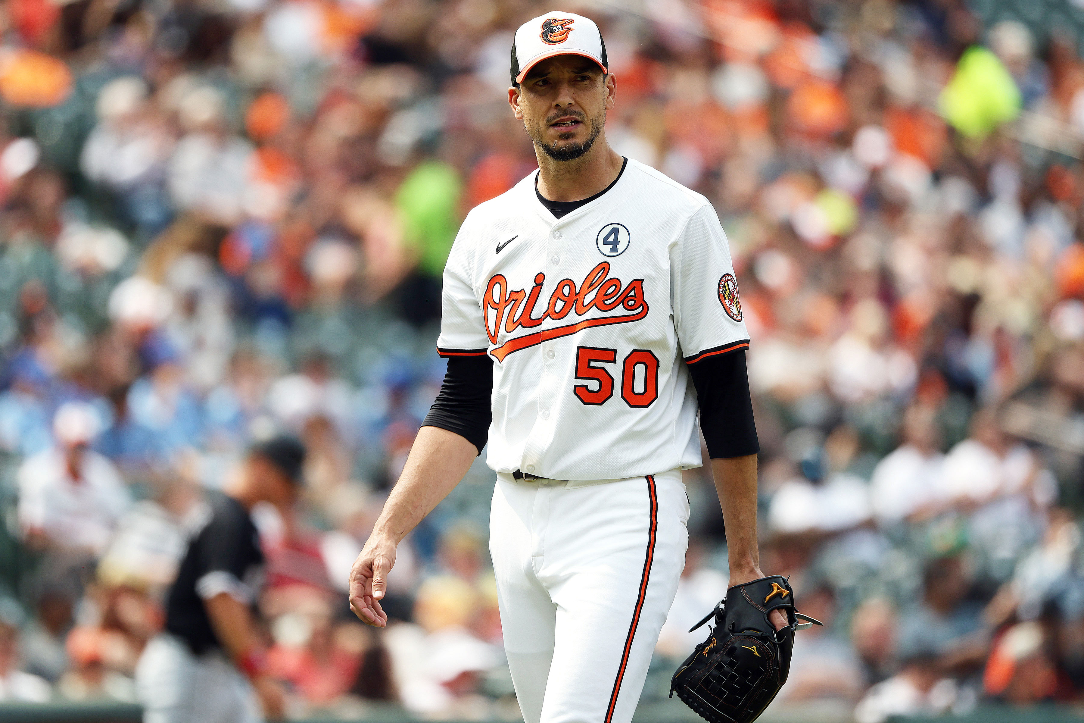 Charlie Morton is pitching today (Credits: IMAGN)